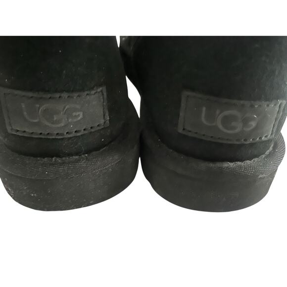 UGG Classic Mini II Boots Black •Women 7•Slip On Lined Ankle Winter 1016222 $170 - Picture 6 of 13